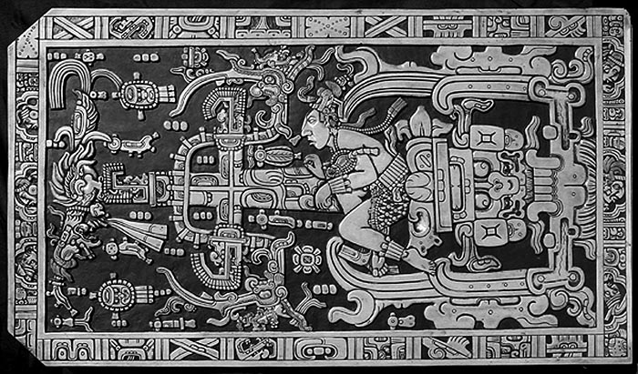 Рис. 69. Изображение на крышке саркофага из Храма надписей