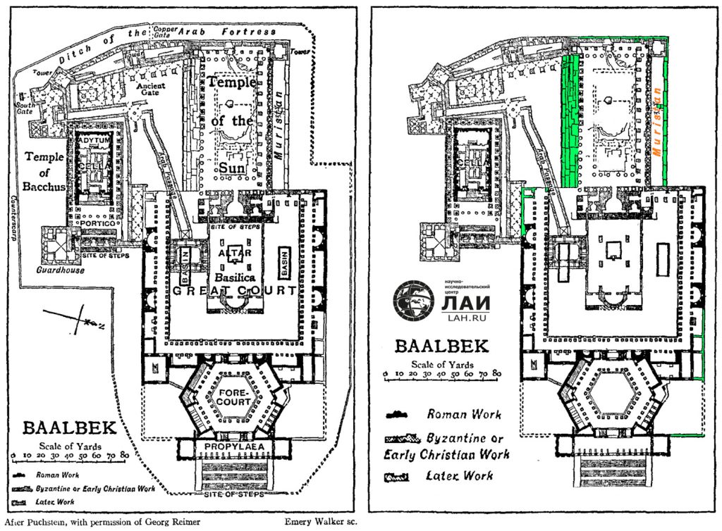 Рис 6. Чертеж 1911 года (слева) и его упрощенная версия с цветовой разметкой