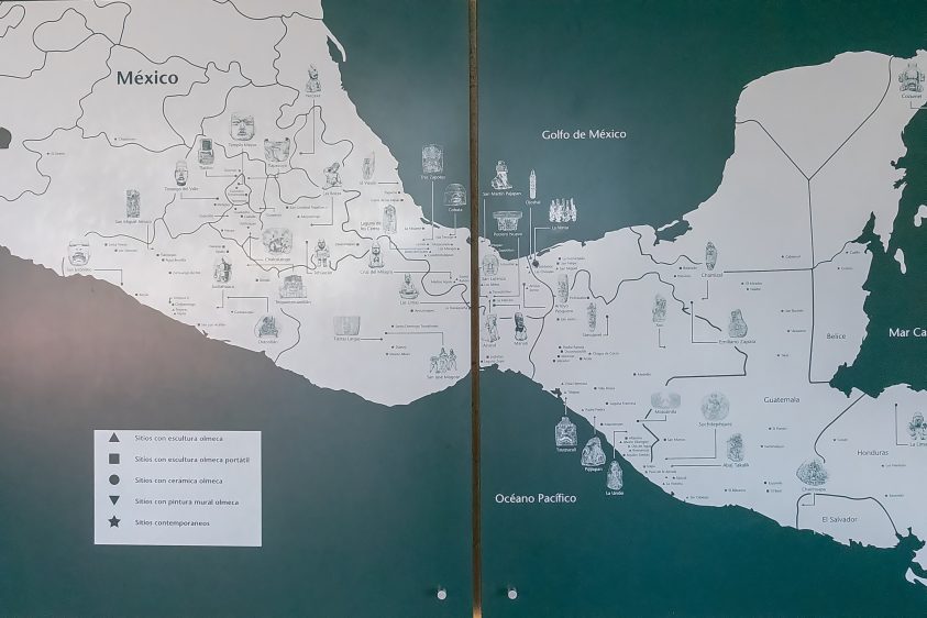 Рис. 2 Карта из музея в Ла Вента. Фото: E.Manzhosova. 2017