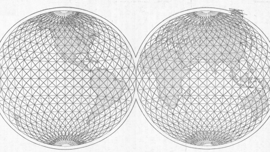 Рисунок 12а - Сетка планетарной трещиноватости земной коры