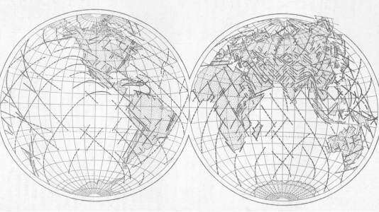 Рисунок 12б - Сетка планетарной трещиноватости земной коры